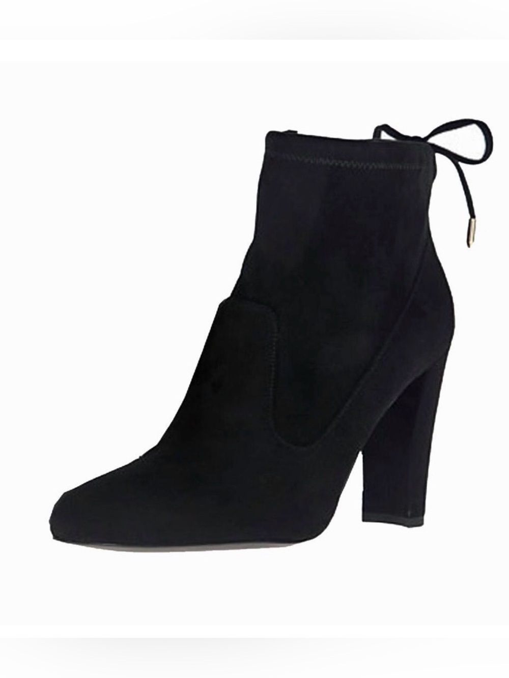 Ivanka Trump Black Suede Block Heel Ankle Boot